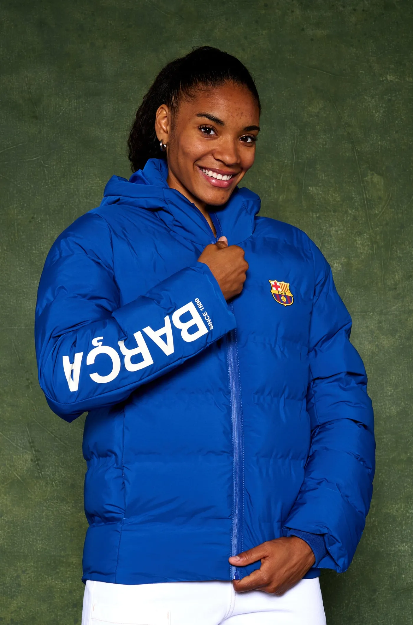 Shop Abrigo acolchado Barça Since Mujer Abrigos Y Chaquetas