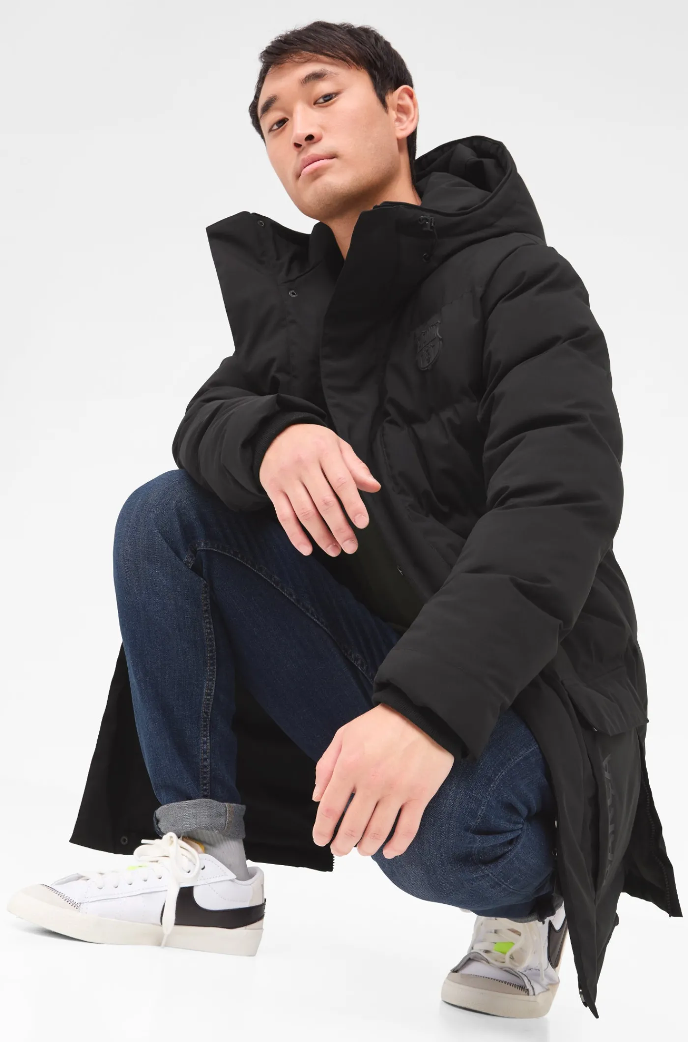 Discount Abrigo negro - Barça Hombre Abrigos Y Chaquetas