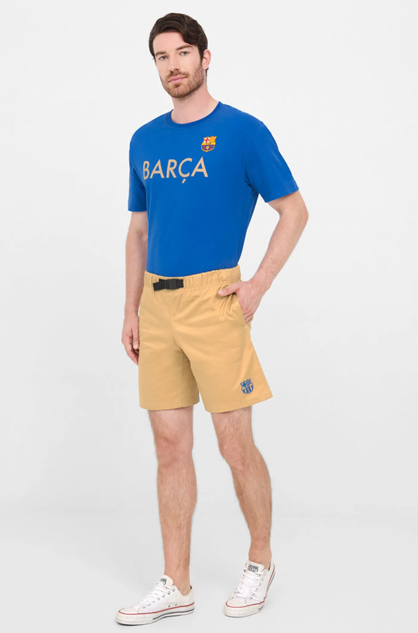 Fashion Bermuda beige Barça Hombre Chándals | Chándals