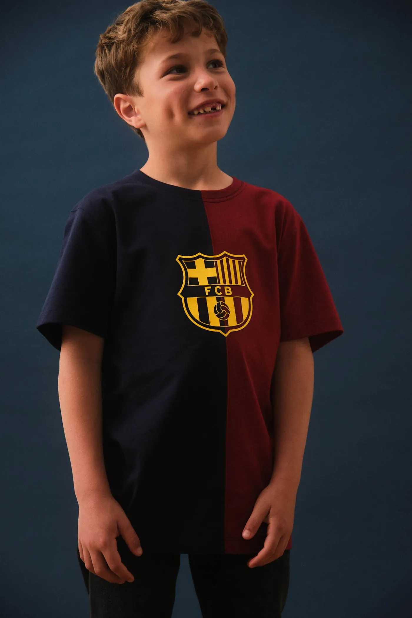 Hot Bicolor tee Barça crest - Junior Niños Camisetas Y Polos