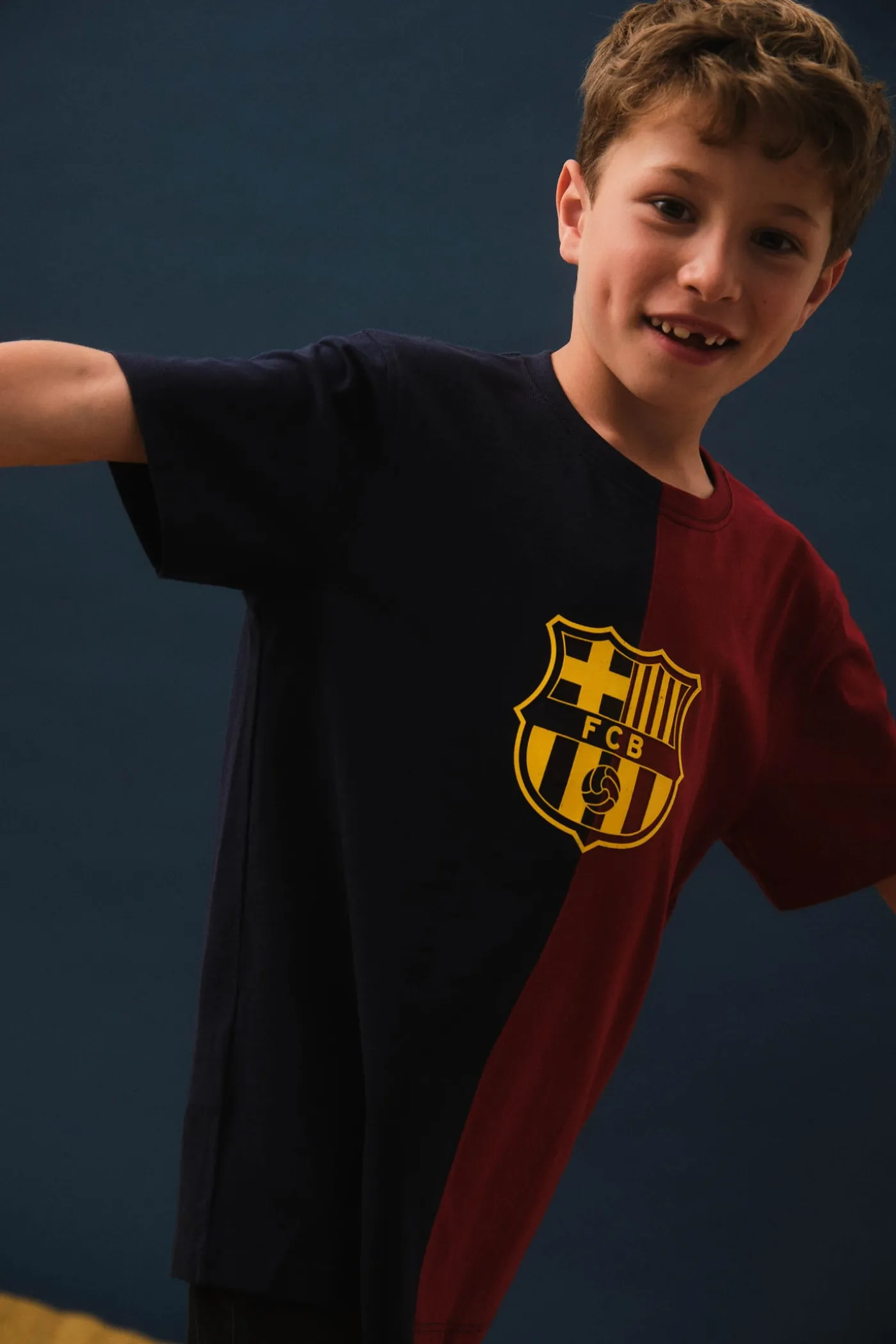 Hot Bicolor tee Barça crest - Junior Niños Camisetas Y Polos