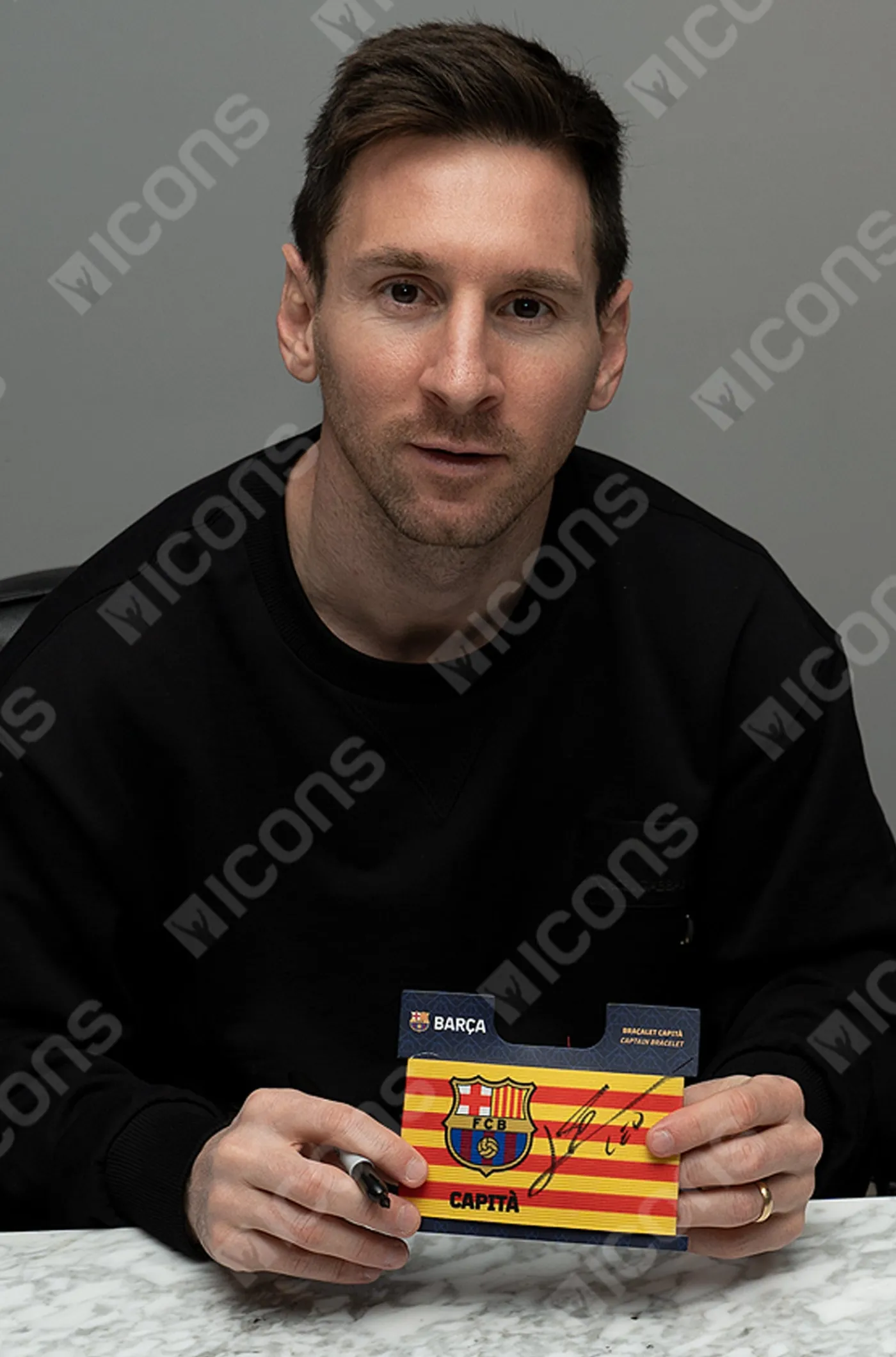Discount Brazalete de capitán oficial del firmado por Leo Messi Colección Messi | Memorabilia Firmado