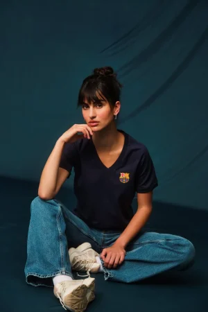 Flash Sale Camiseta azul marino Barça - Mujer Mujer Camisetas Y Polos