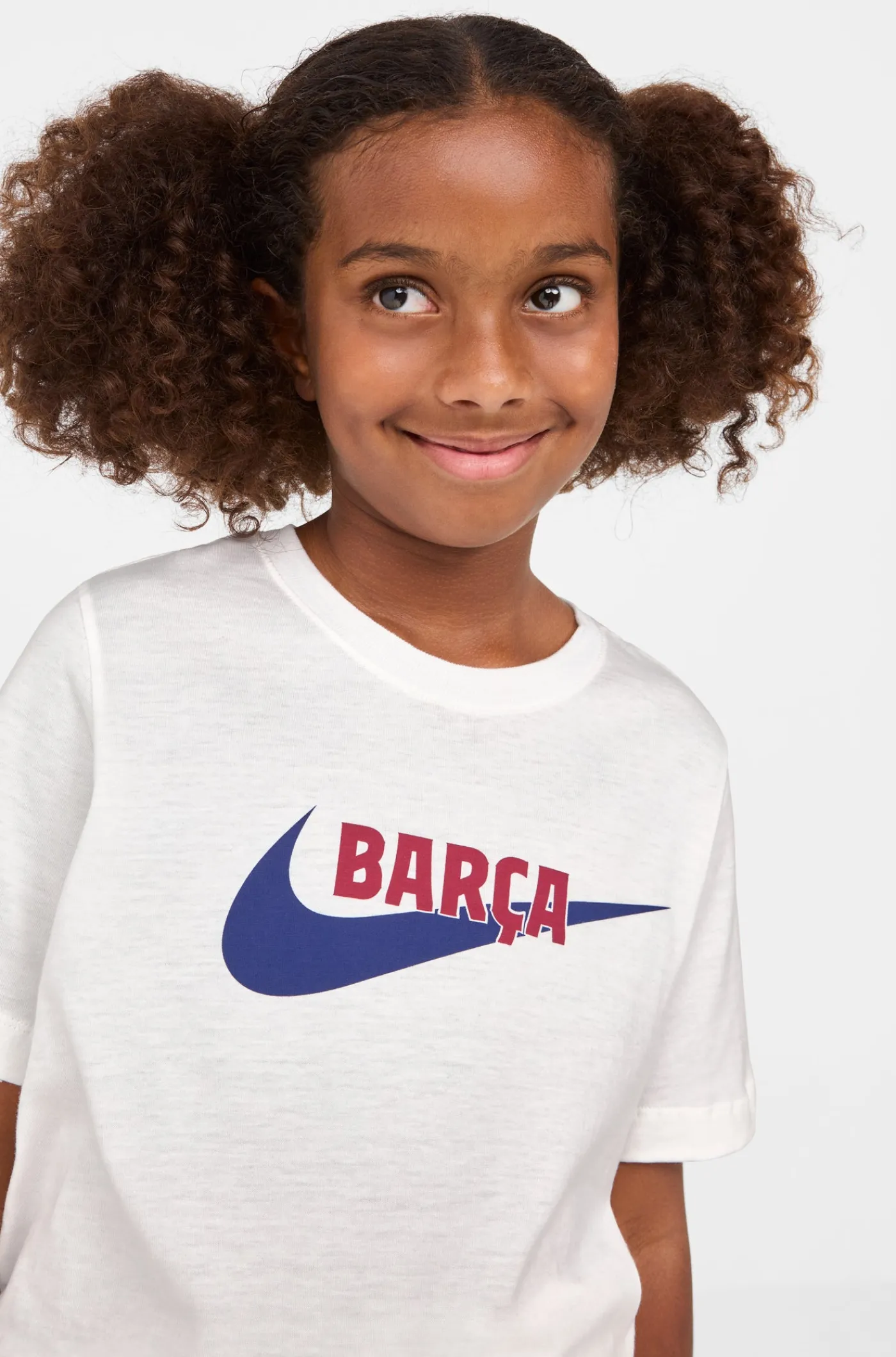 Sale Camiseta blanca Barça Nike - Junior Niños Camisetas Y Polos