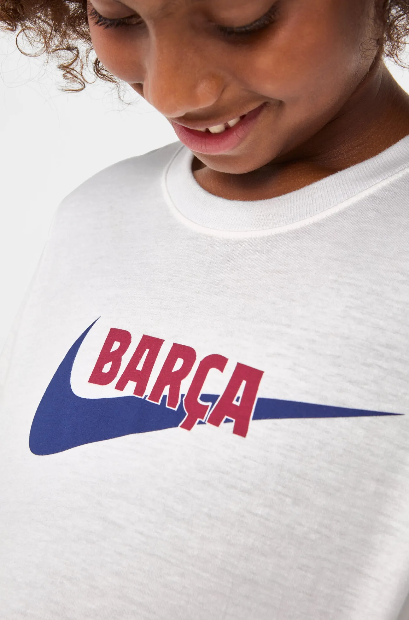 Sale Camiseta blanca Barça Nike - Junior Niños Camisetas Y Polos
