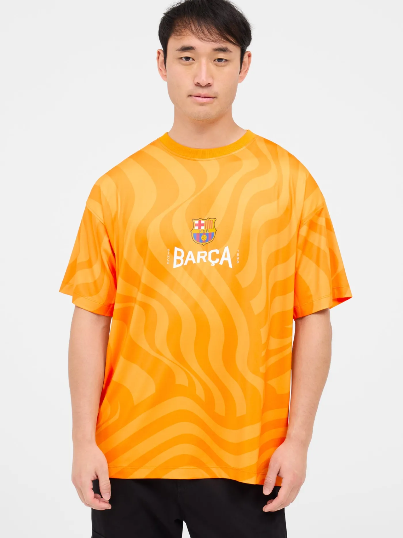 Discount Camiseta de manga corta con trama Barça Hombre Camisetas Y Polos