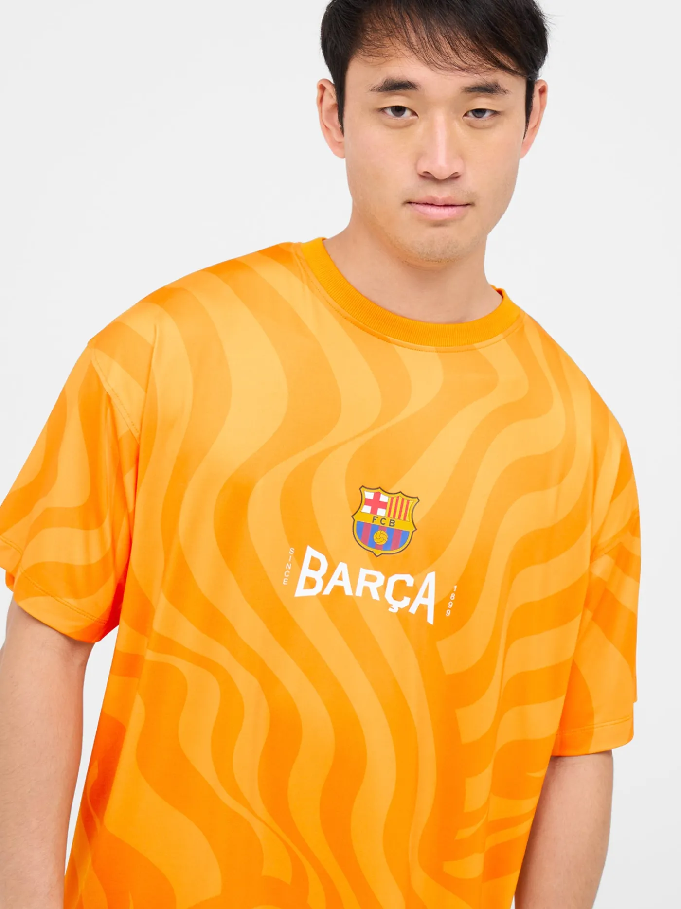 Discount Camiseta de manga corta con trama Barça Hombre Camisetas Y Polos