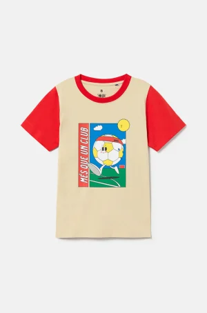 Cheap Camiseta dibujo balón Barça - Júnior Niños Camisetas Y Polos