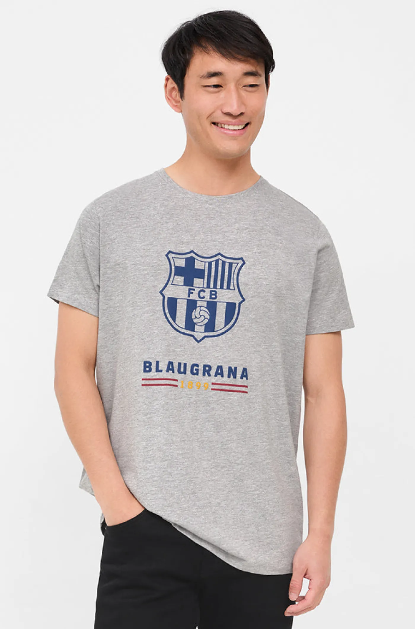 Sale Camiseta escudo - Gris jaspeado Hombre Camisetas Y Polos