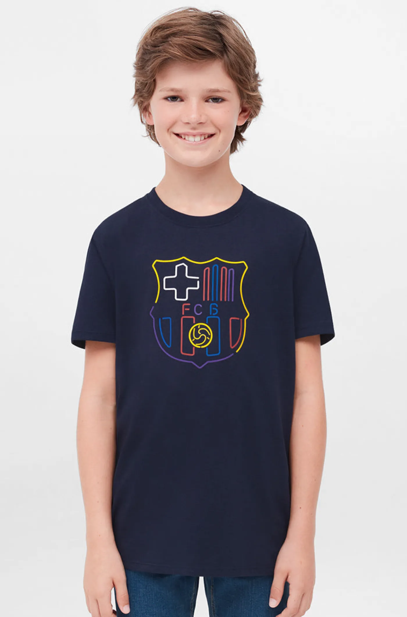 New Camiseta escudo multicolor Barça - Junior Niños Camisetas Y Polos