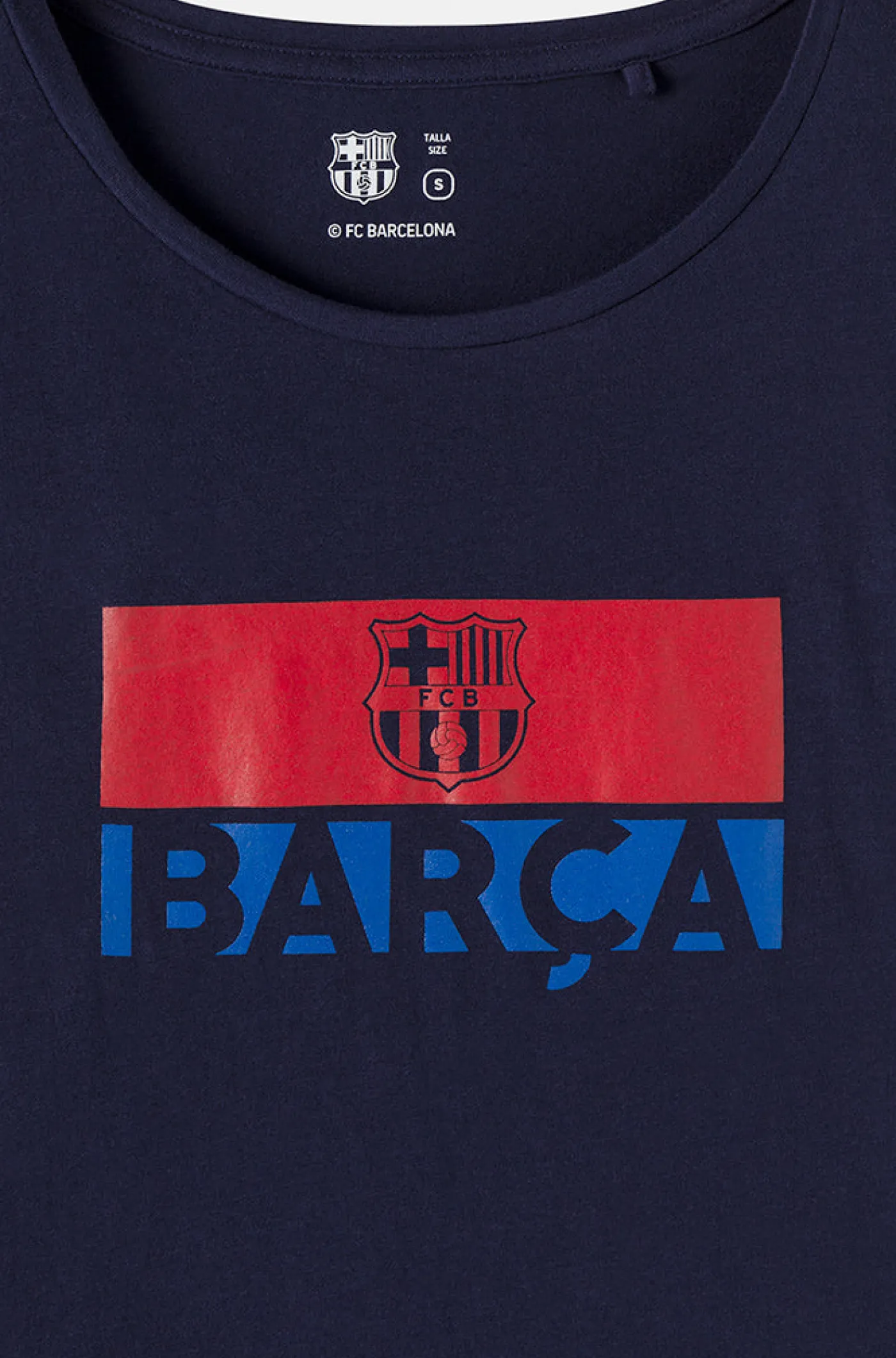 Cheap Camiseta escudo y logo - Marino Mujer Camisetas Y Polos