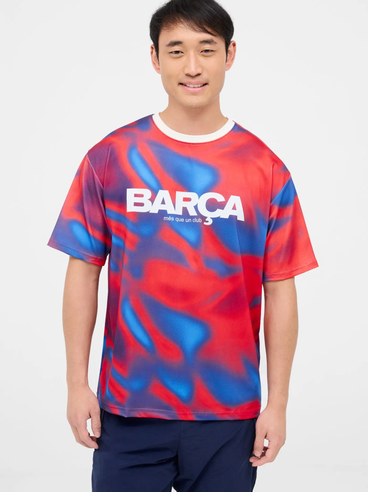 Store Camiseta estampada roja escudo Barça Hombre Camisetas Y Polos | Camisetas Y Polos