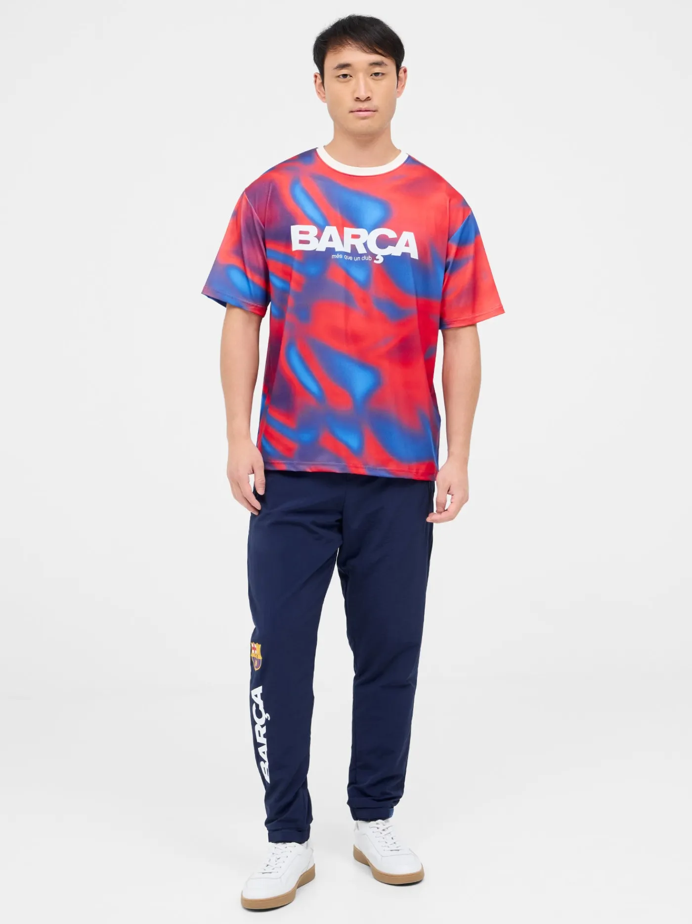 Store Camiseta estampada roja escudo Barça Hombre Camisetas Y Polos | Camisetas Y Polos