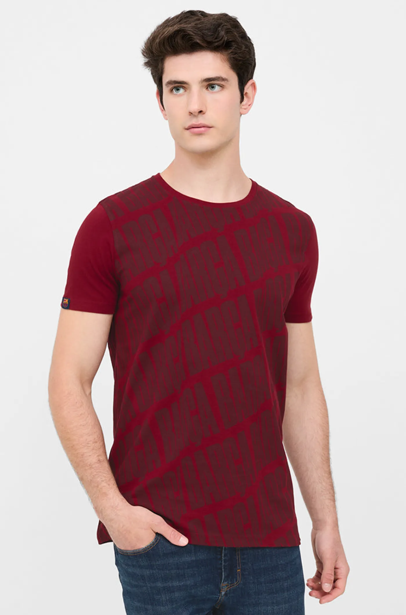 Fashion Camiseta estampado Barça Hombre Camisetas Y Polos