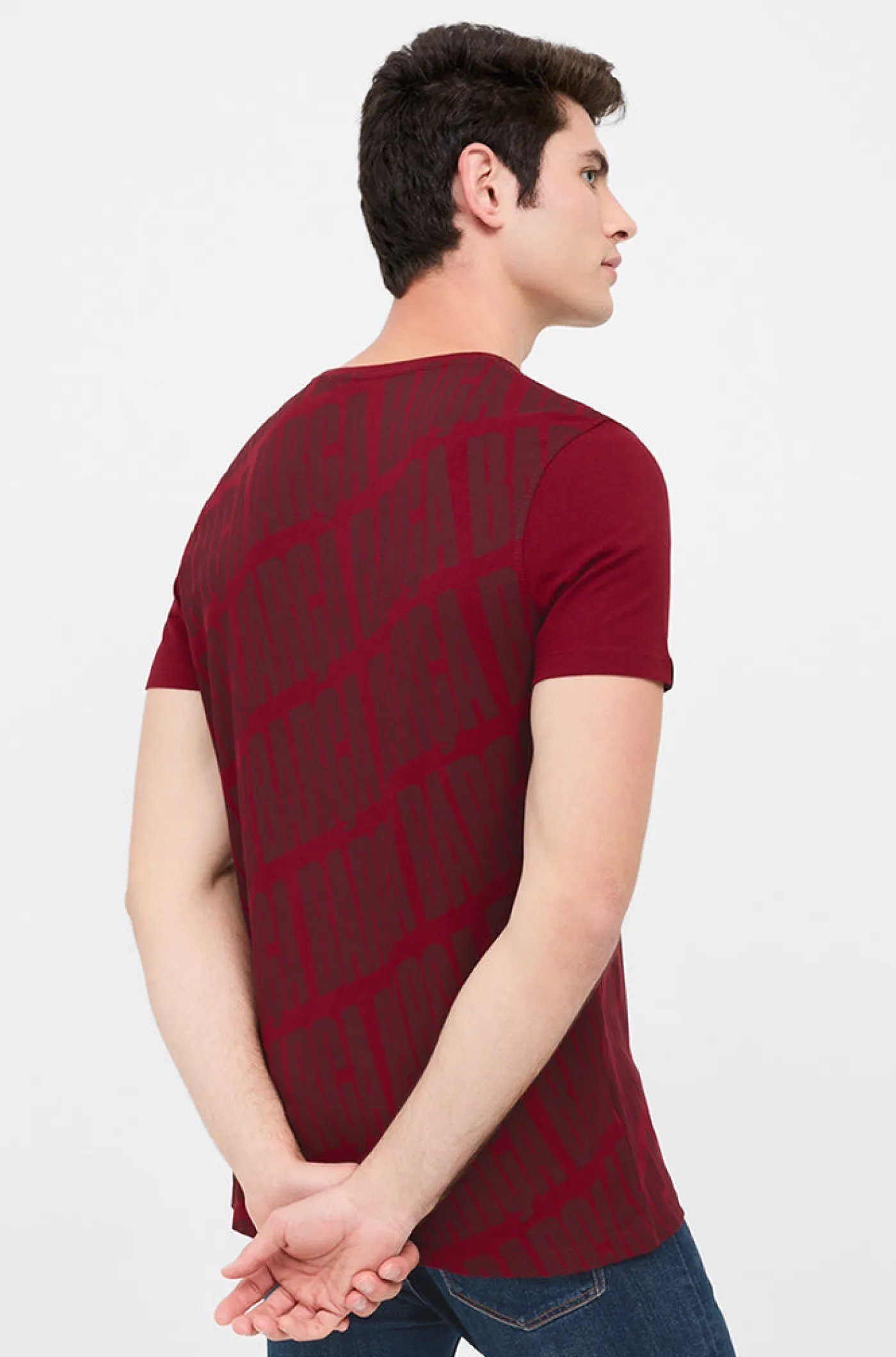 Fashion Camiseta estampado Barça Hombre Camisetas Y Polos