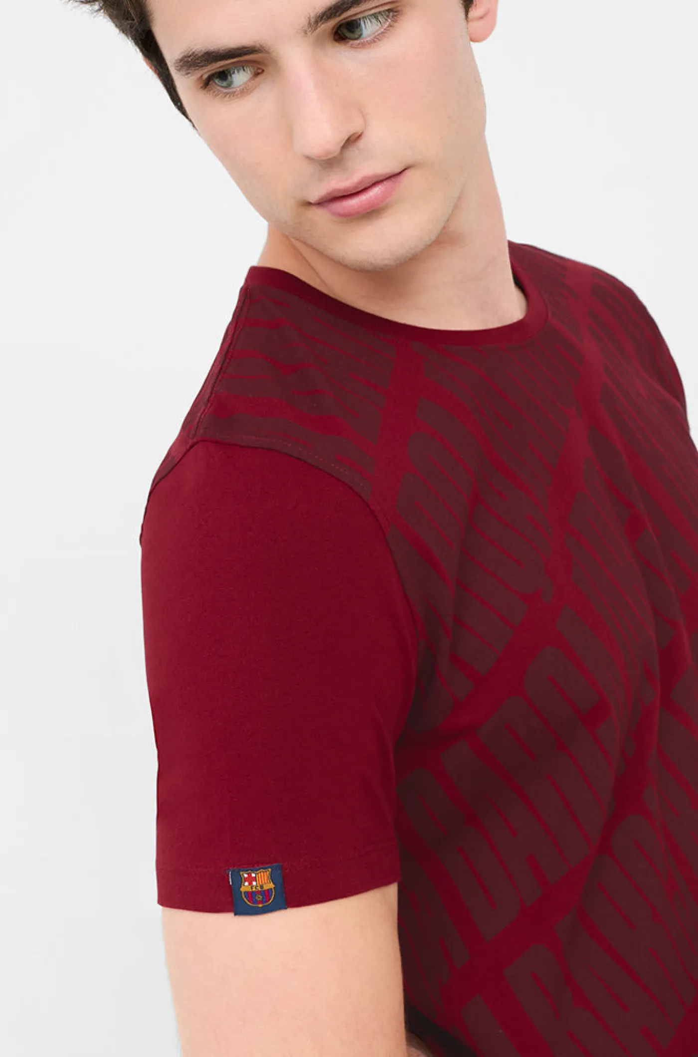 Fashion Camiseta estampado Barça Hombre Camisetas Y Polos