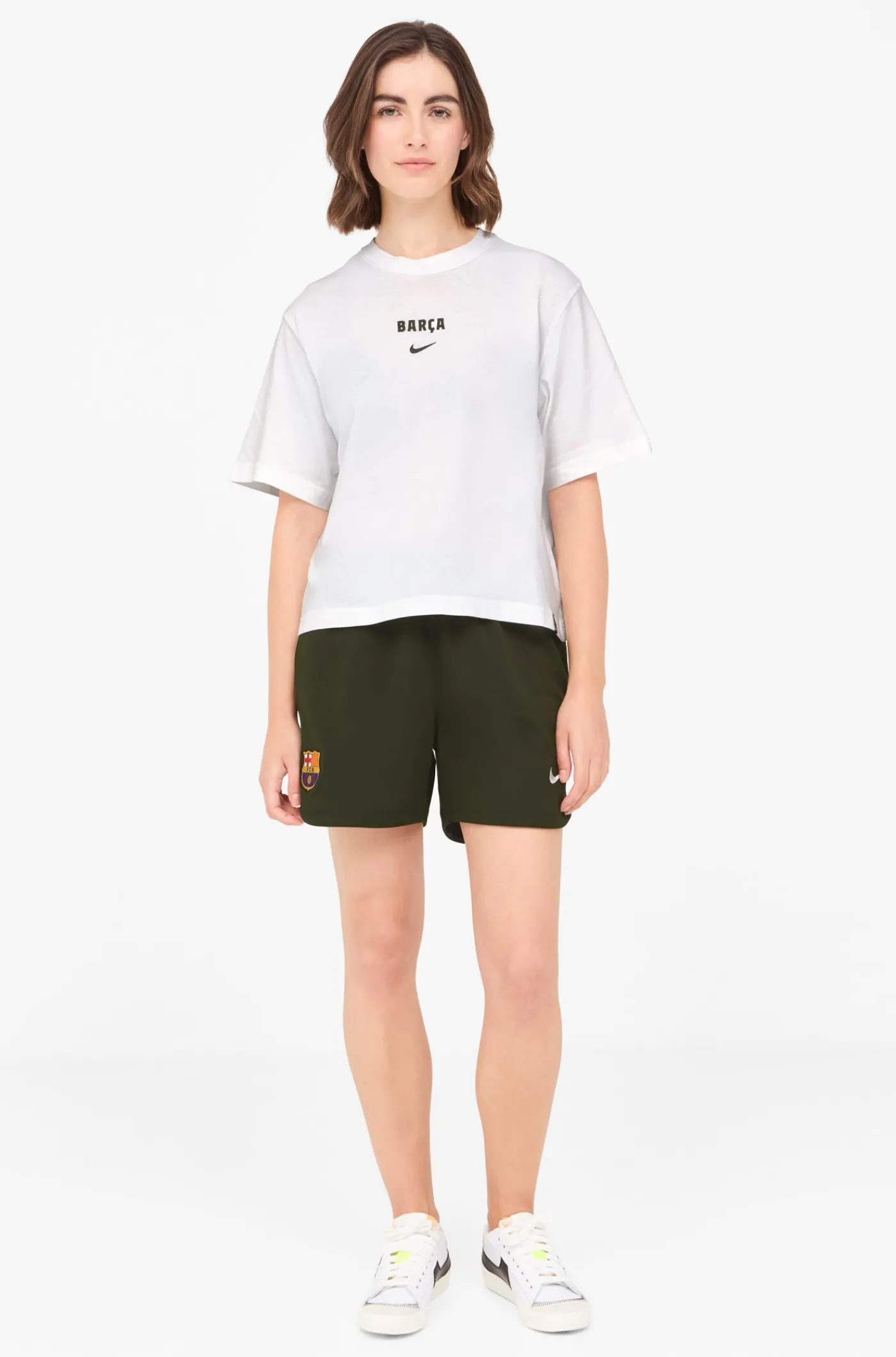 Flash Sale Camiseta manga corta blanca Barça Nike - Mujer Mujer Camisetas Y Polos