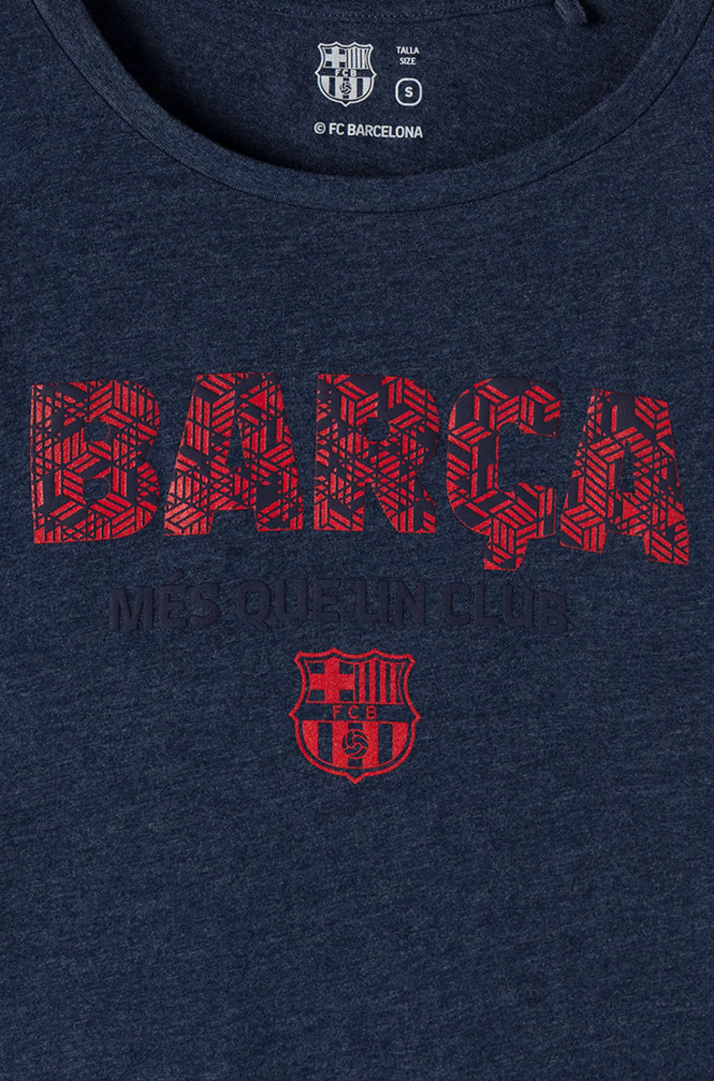 Cheap Camiseta "Més que un club" - Azul denim Mujer Camisetas Y Polos