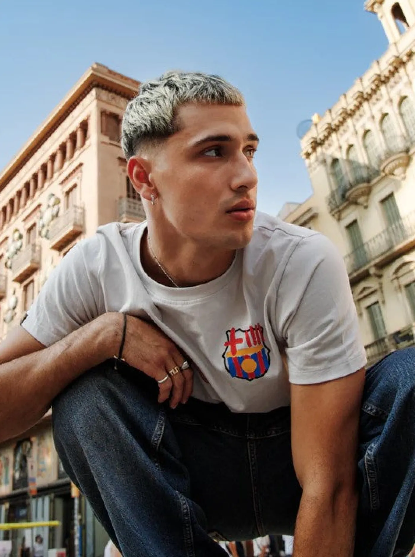 Hot Camsieta gris Barça Hombre Camisetas Y Polos