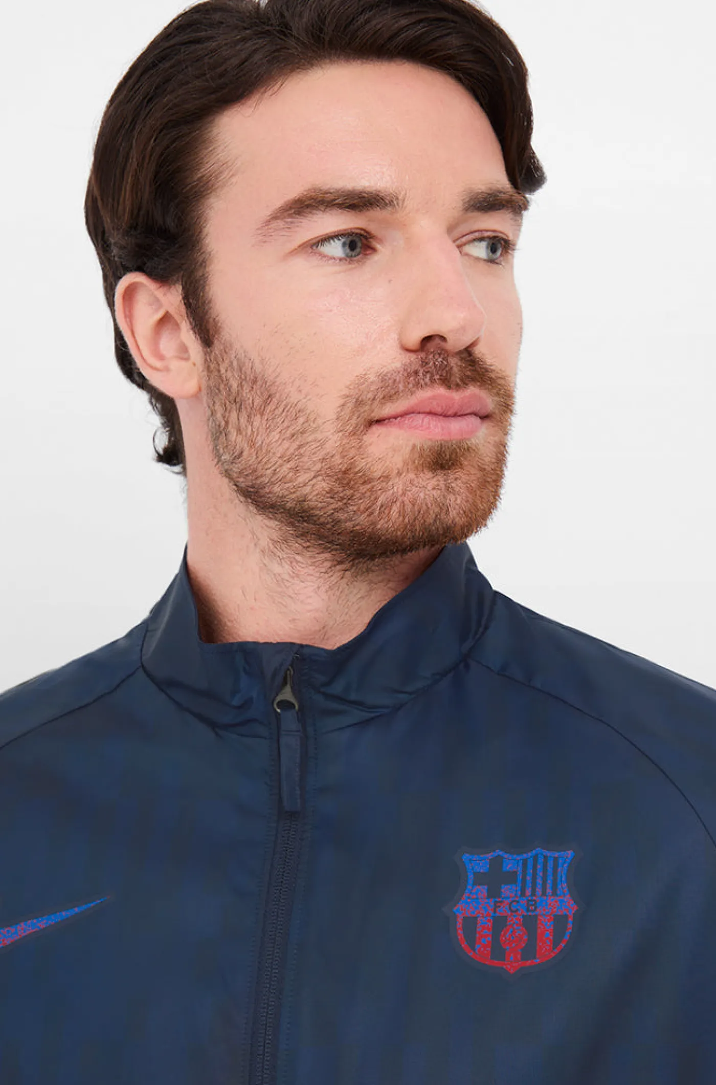 Outlet Chaquesta estampada Barça Nike Hombre Abrigos Y Chaquetas