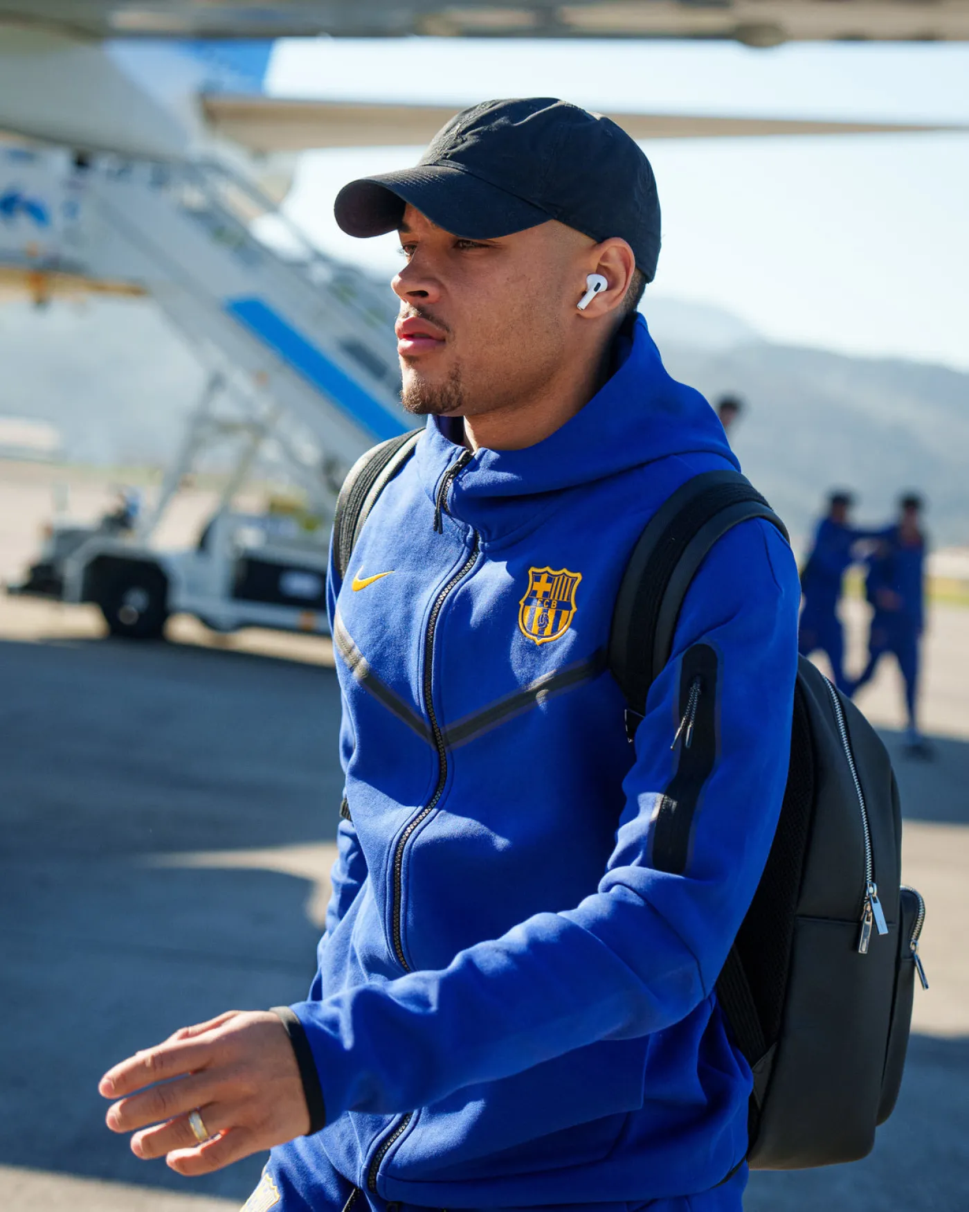 Outlet Chaqueta técnica azul royal Barça Nike Hombre Sudaderas | Chándals