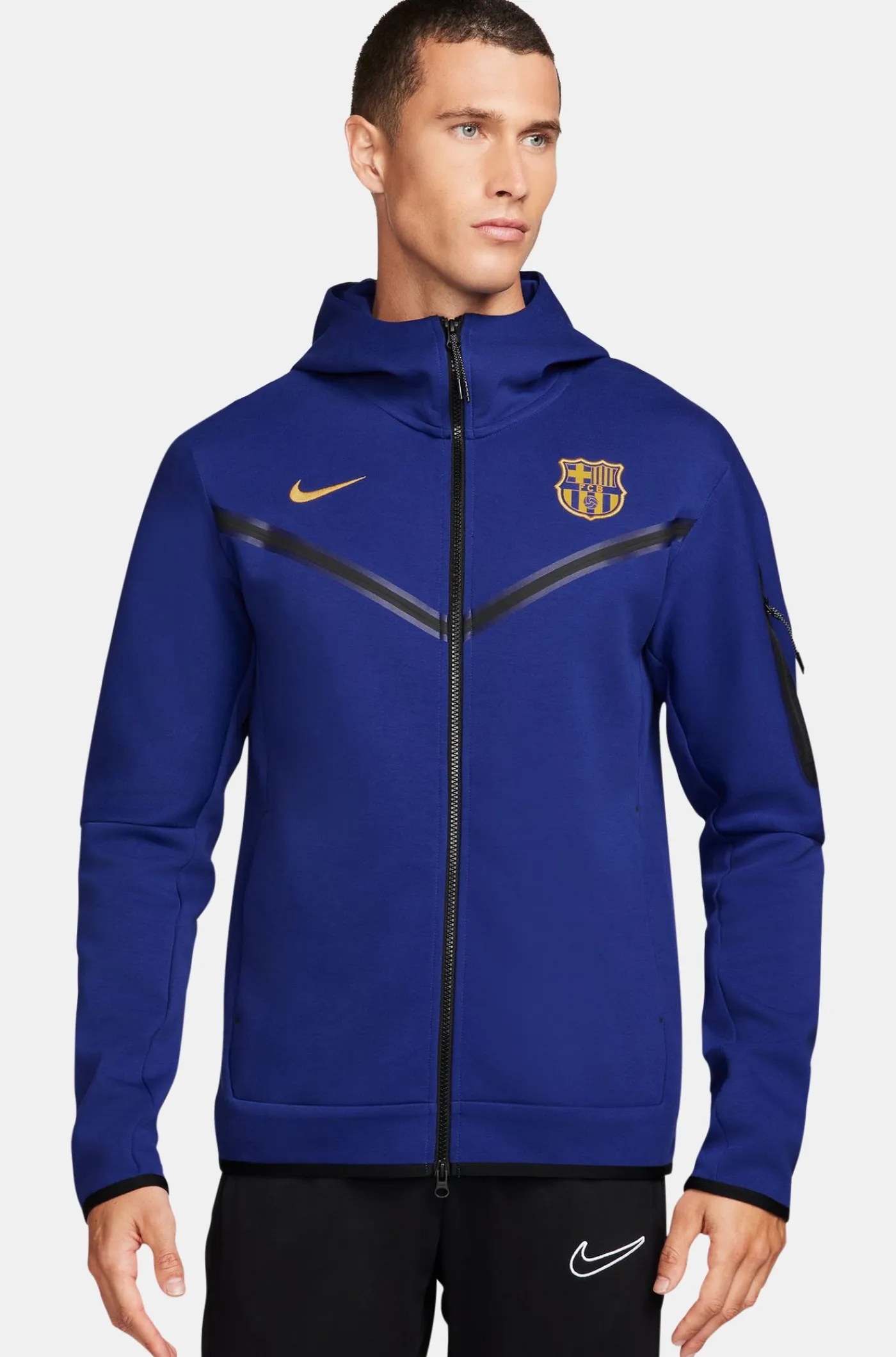 Outlet Chaqueta técnica azul royal Barça Nike Hombre Sudaderas | Chándals