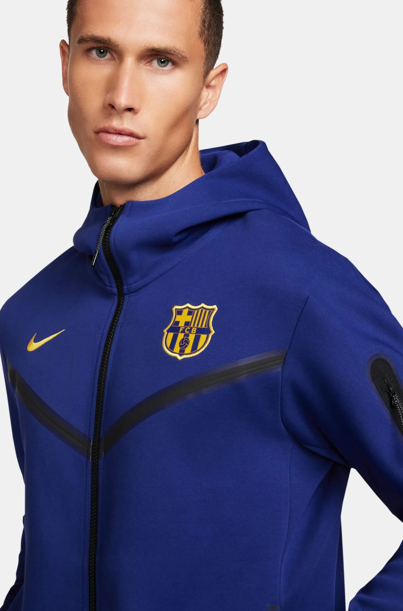 Outlet Chaqueta técnica azul royal Barça Nike Hombre Sudaderas | Chándals