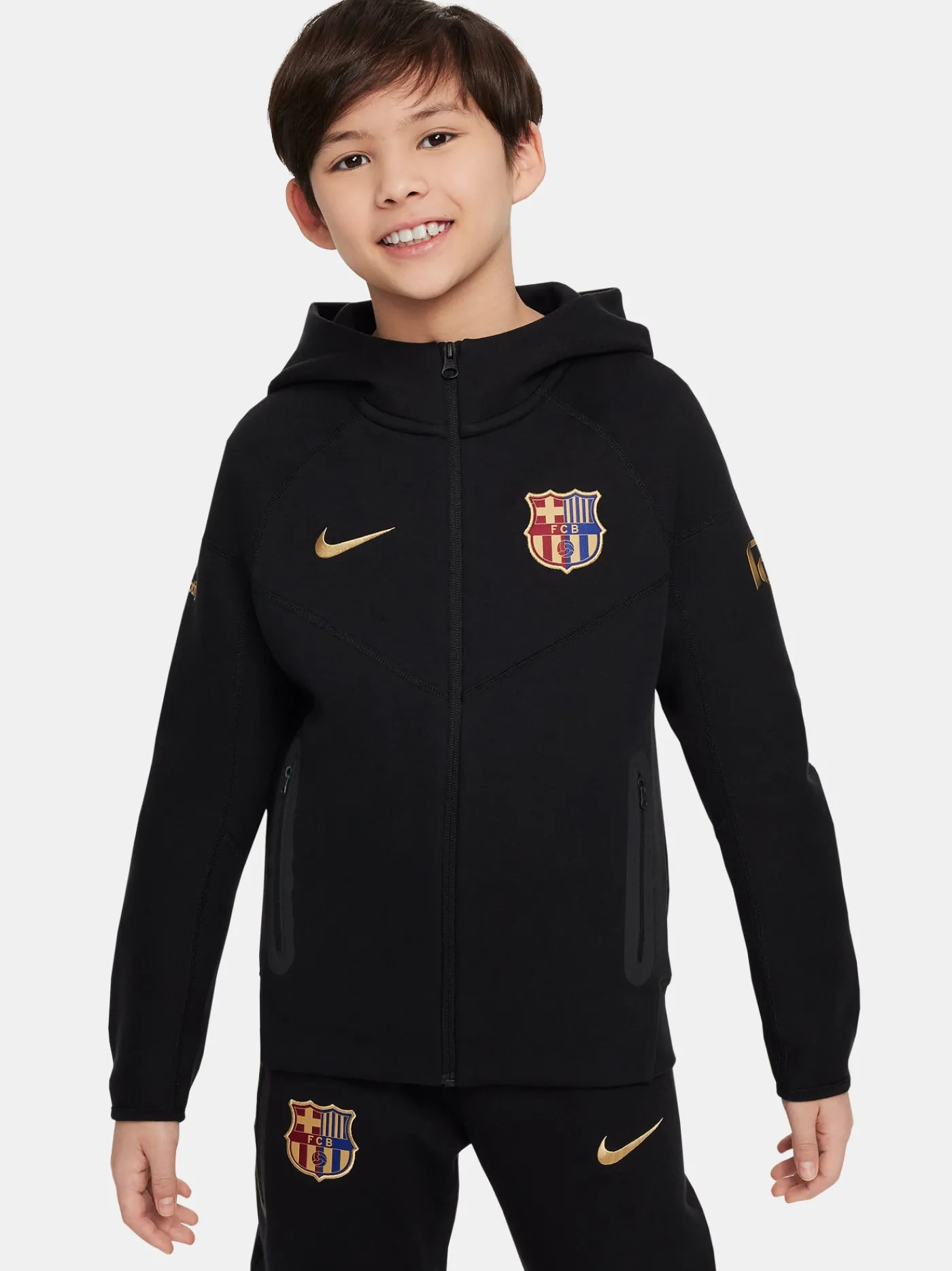 Fashion Chaqueta tech fleece negra Barça Nike - Junior Niños Abrigos Y Chaquetas | Chándals