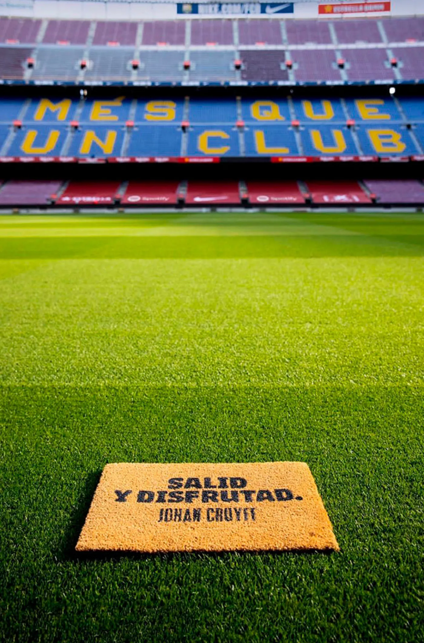 Shop Felpudo "Salid y disfrutad" de la Colección Johan Cruyff Accesorios Del Hogar