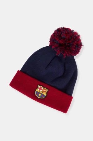 Outlet Gorro de punto con escudo y pompón - Junior Gorras Y Gorros
