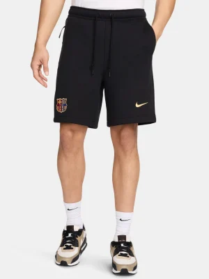Discount Pantalón corto tech fleece escudo negro Barça Nike Hombre Pantalones Y Shorts