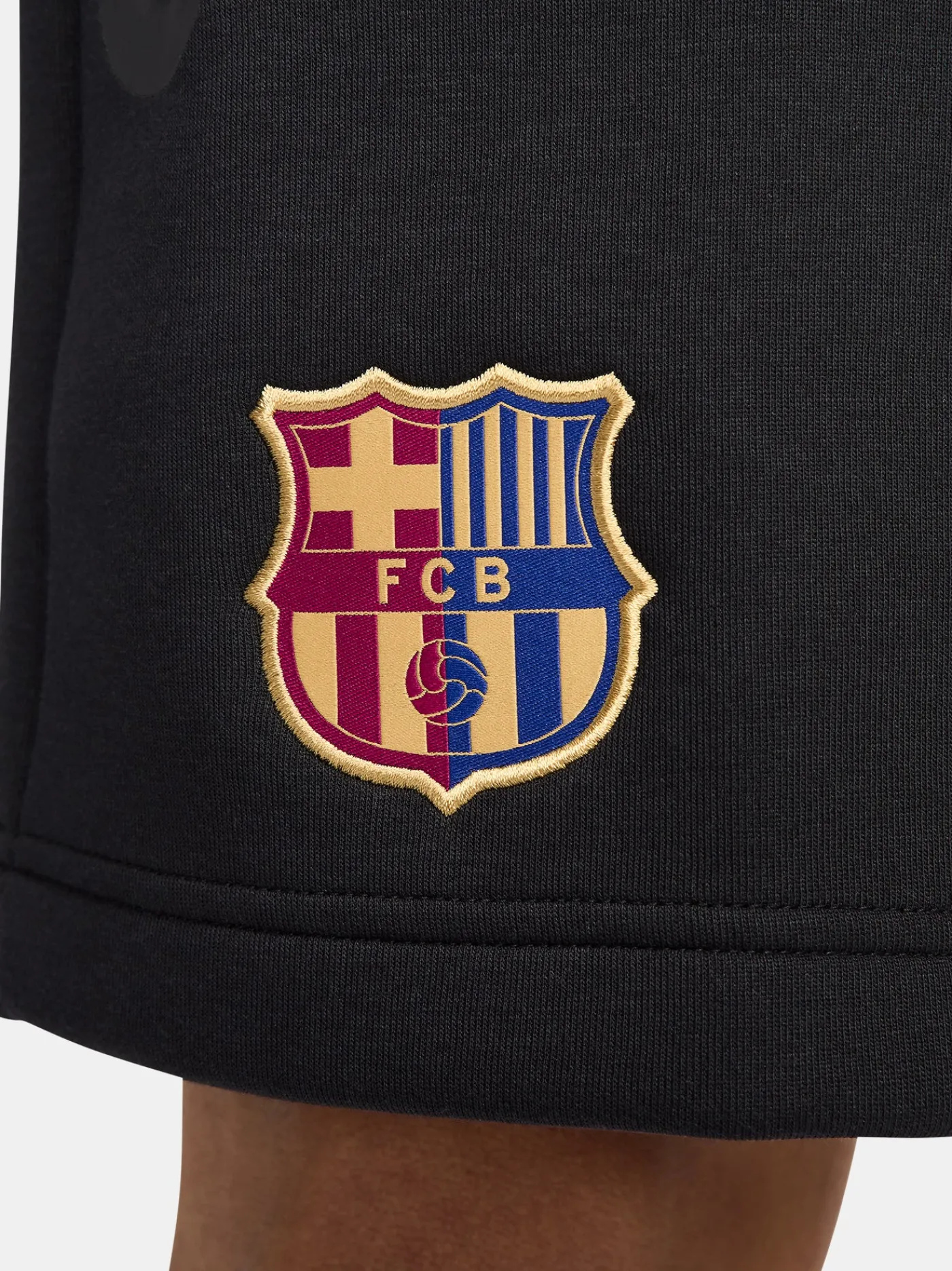 Discount Pantalón corto tech fleece escudo negro Barça Nike Hombre Pantalones Y Shorts