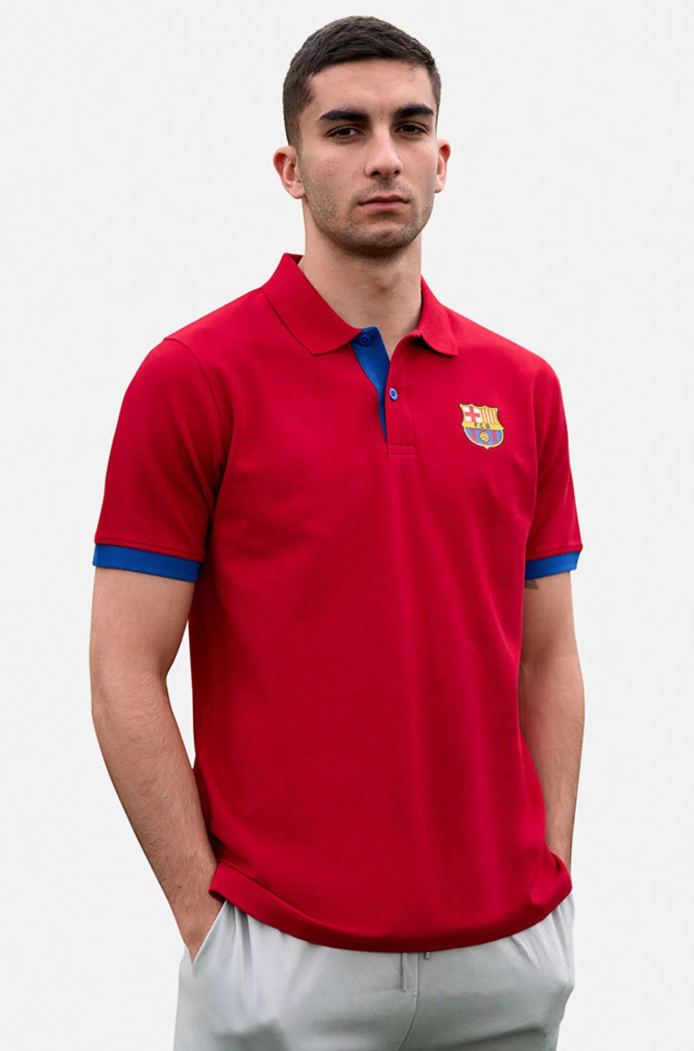 Discount Polo grana Barça Hombre Camisetas Y Polos