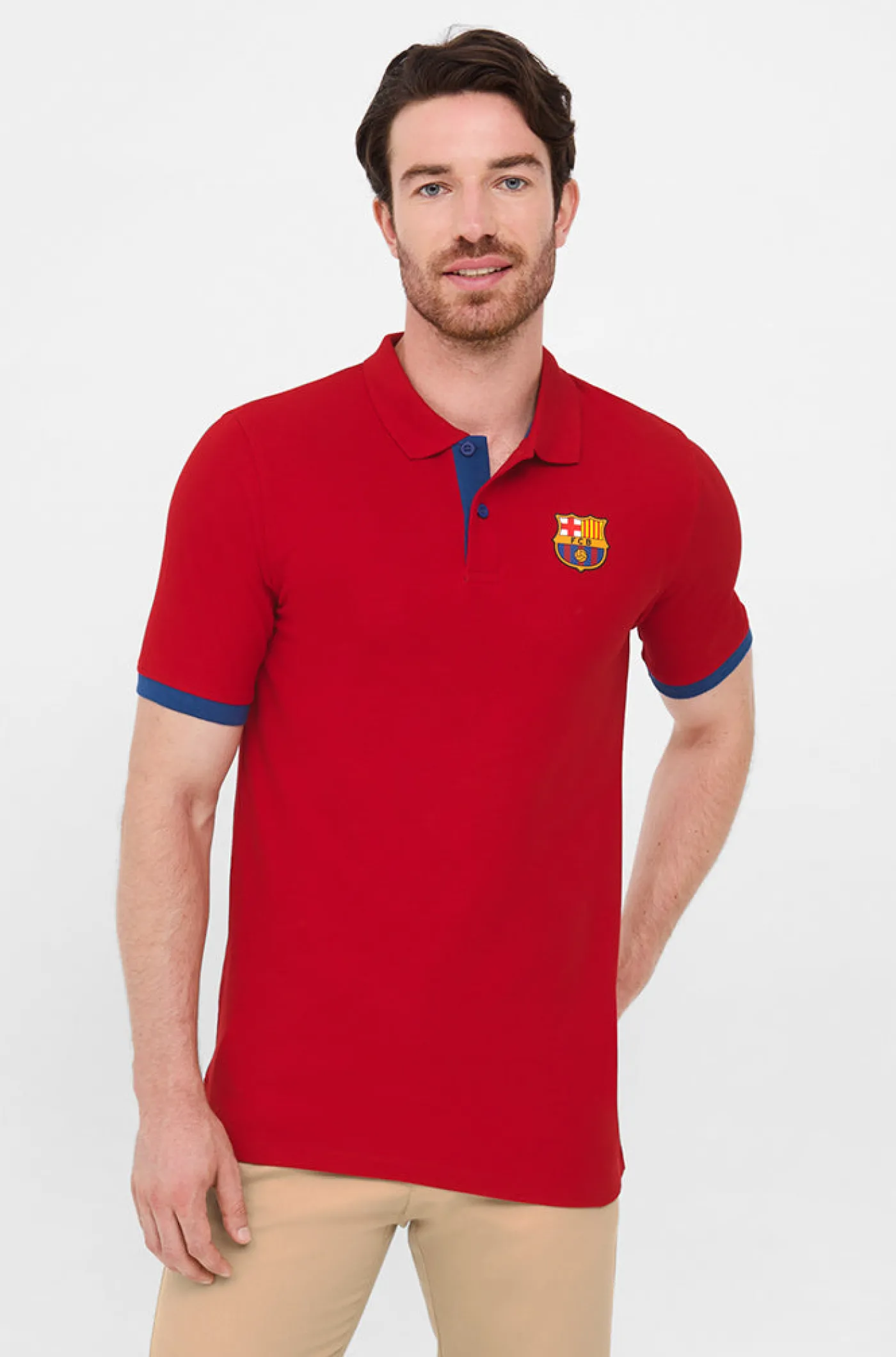 Discount Polo grana Barça Hombre Camisetas Y Polos