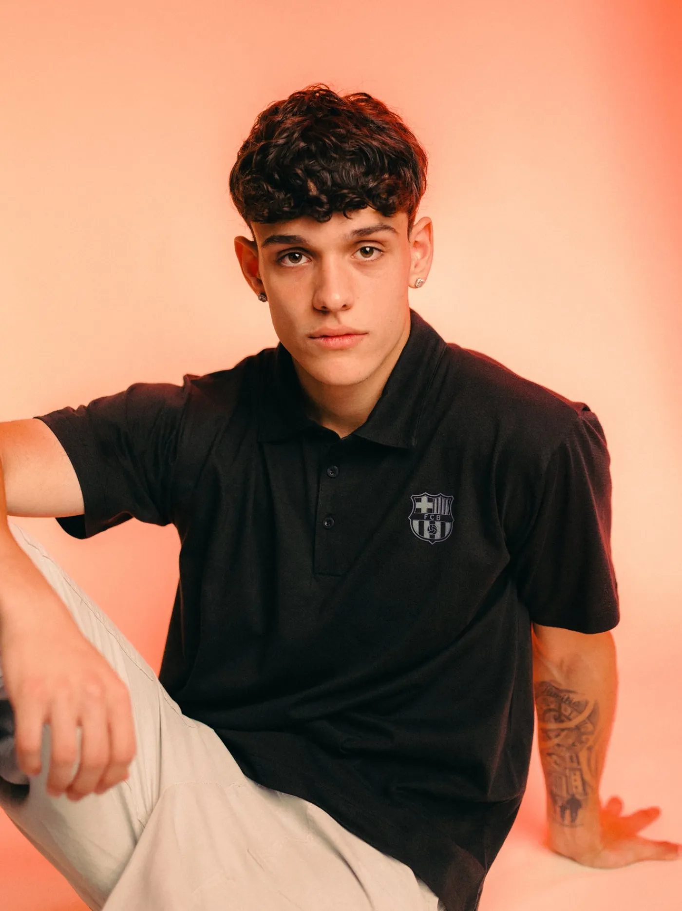 Fashion Polo negro Barça Hombre Camisetas Y Polos