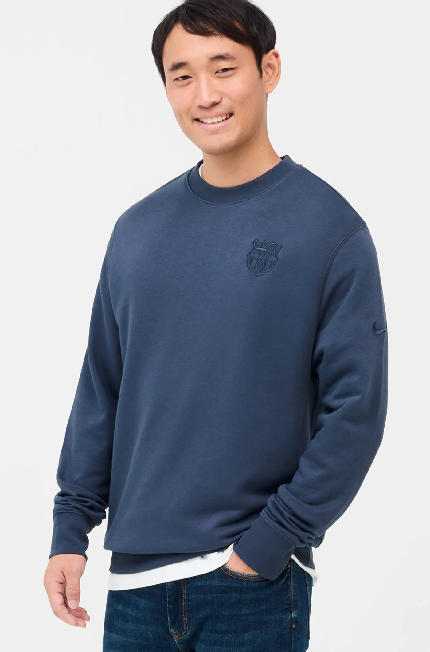 Flash Sale Sudadera azul Barça Nike Hombre Sudaderas | Chándals