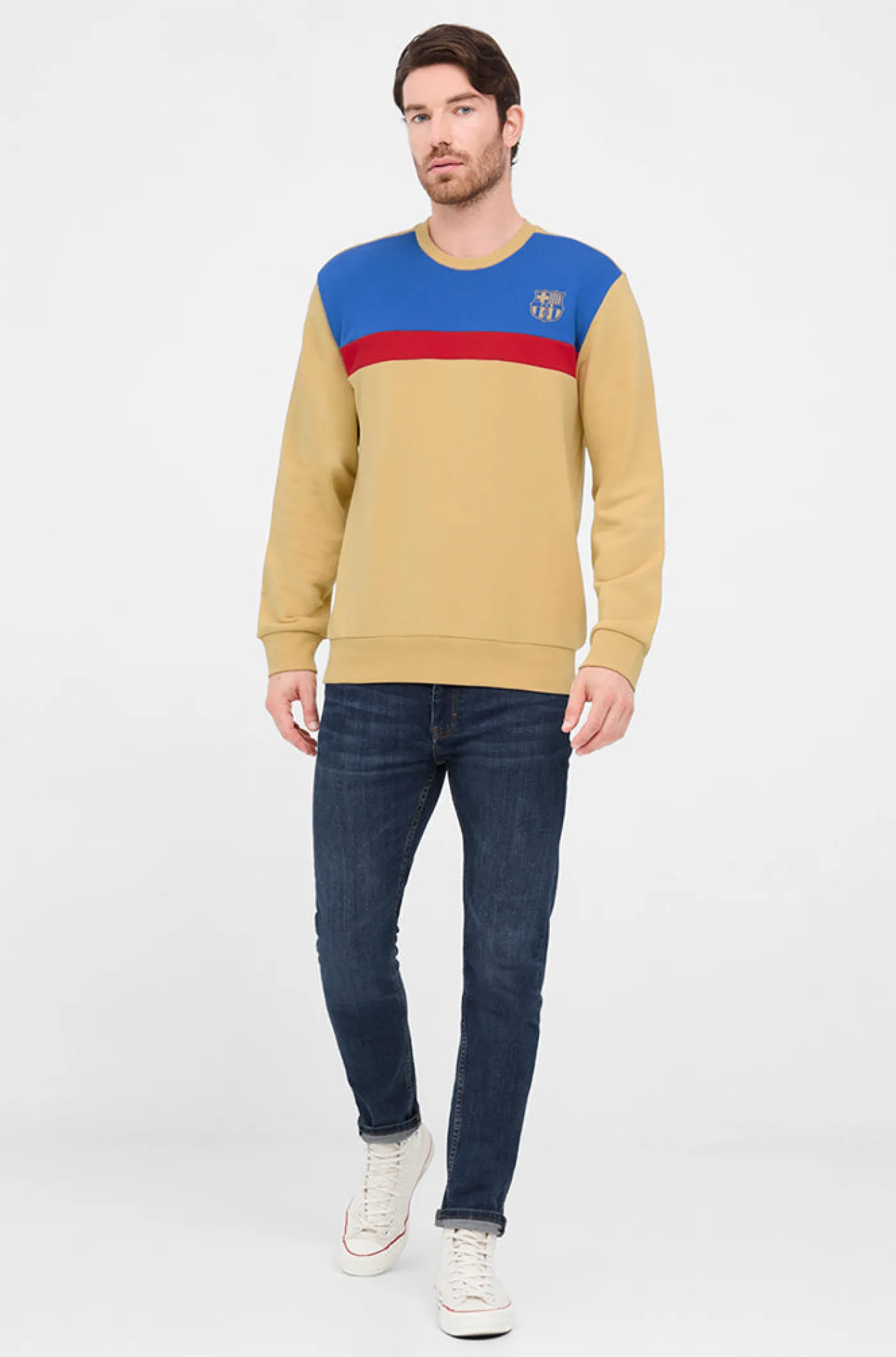 Best Sale Sudadera Color Block Barça Hombre Sudaderas