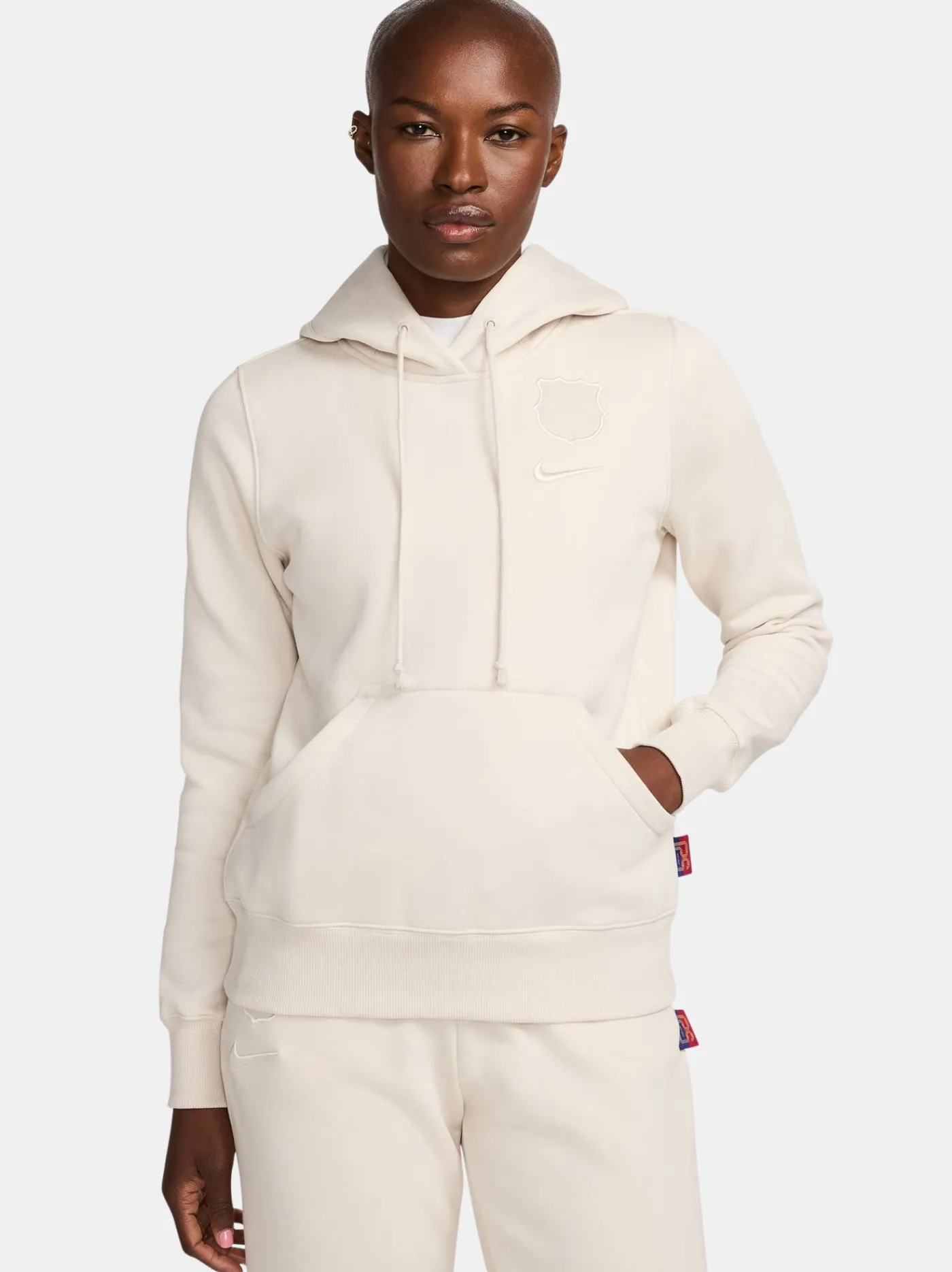Cheap Sudadera con capucha blanca Barça Nike - Mujer Mujer Sudaderas Y Jerséis