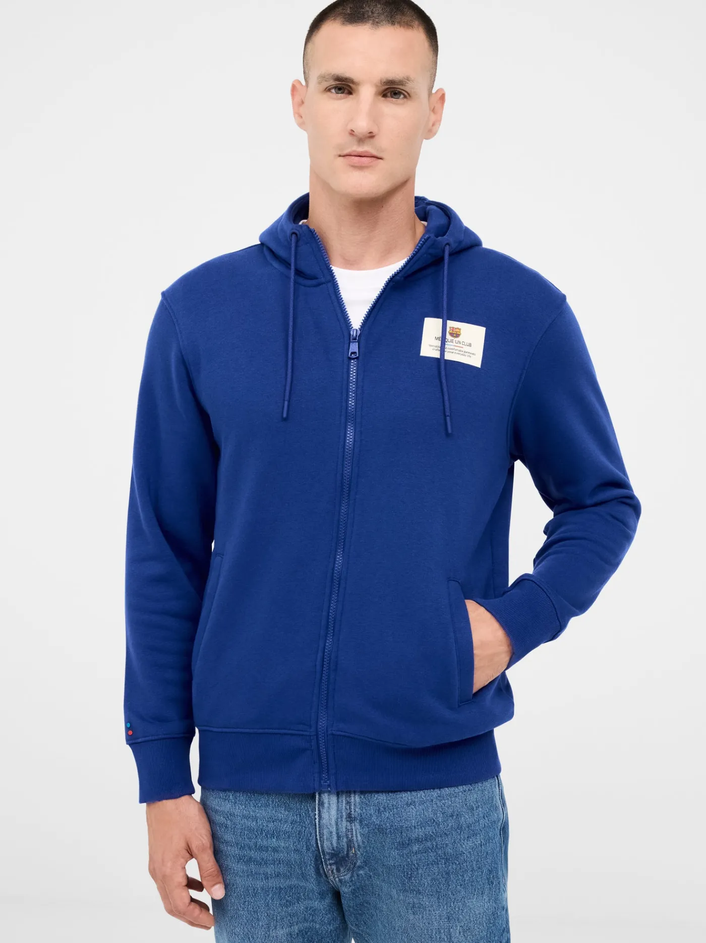 Outlet Sudadera con capucha royal Barça Hombre Sudaderas
