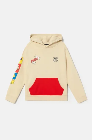 New Sudadera motivos beige Barça - Júnior Niños Sudaderas | Chándals