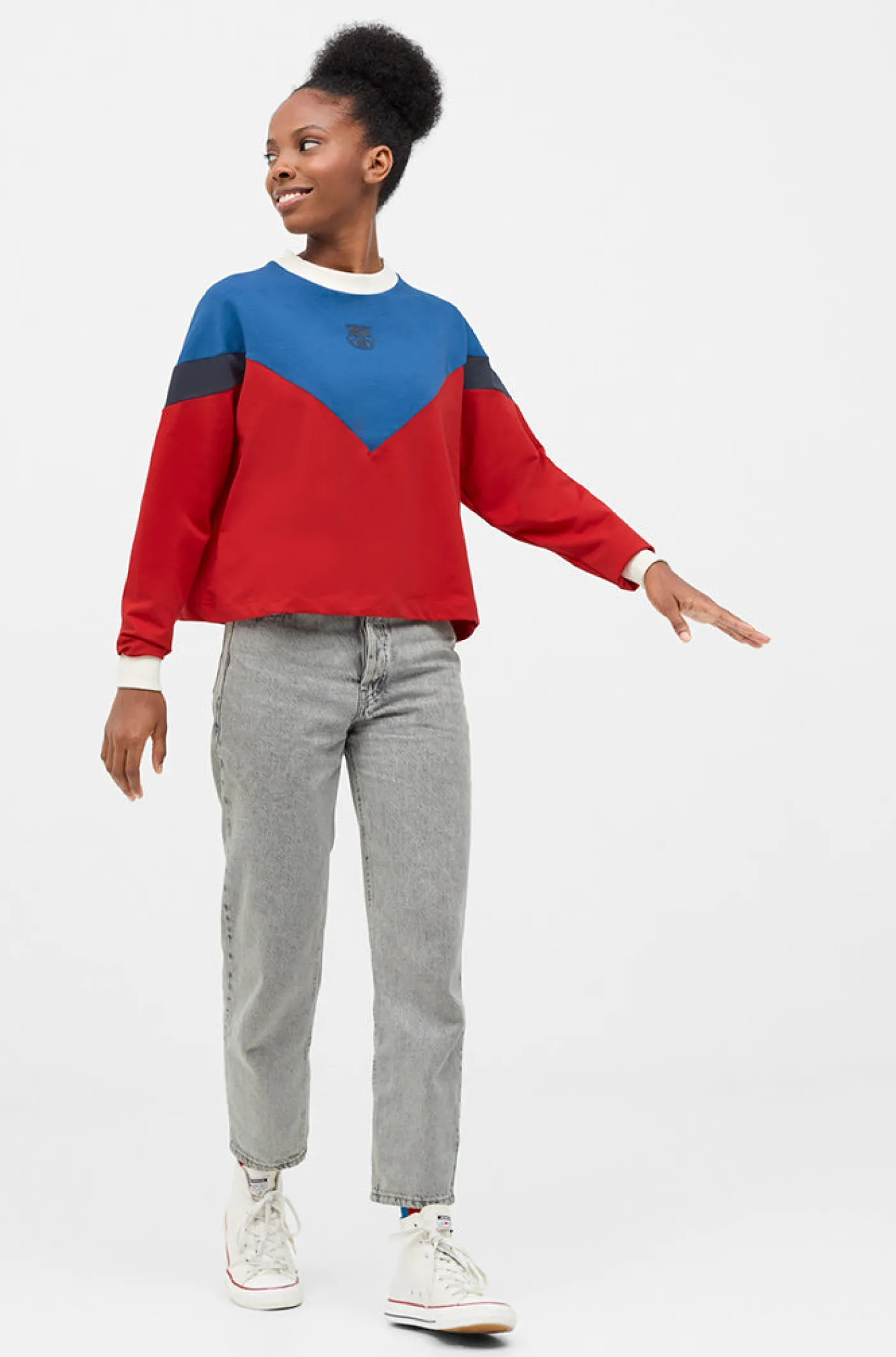 Sale Sudadera tricolor Barça – Mujer Mujer Sudaderas Y Jerséis | Chándals