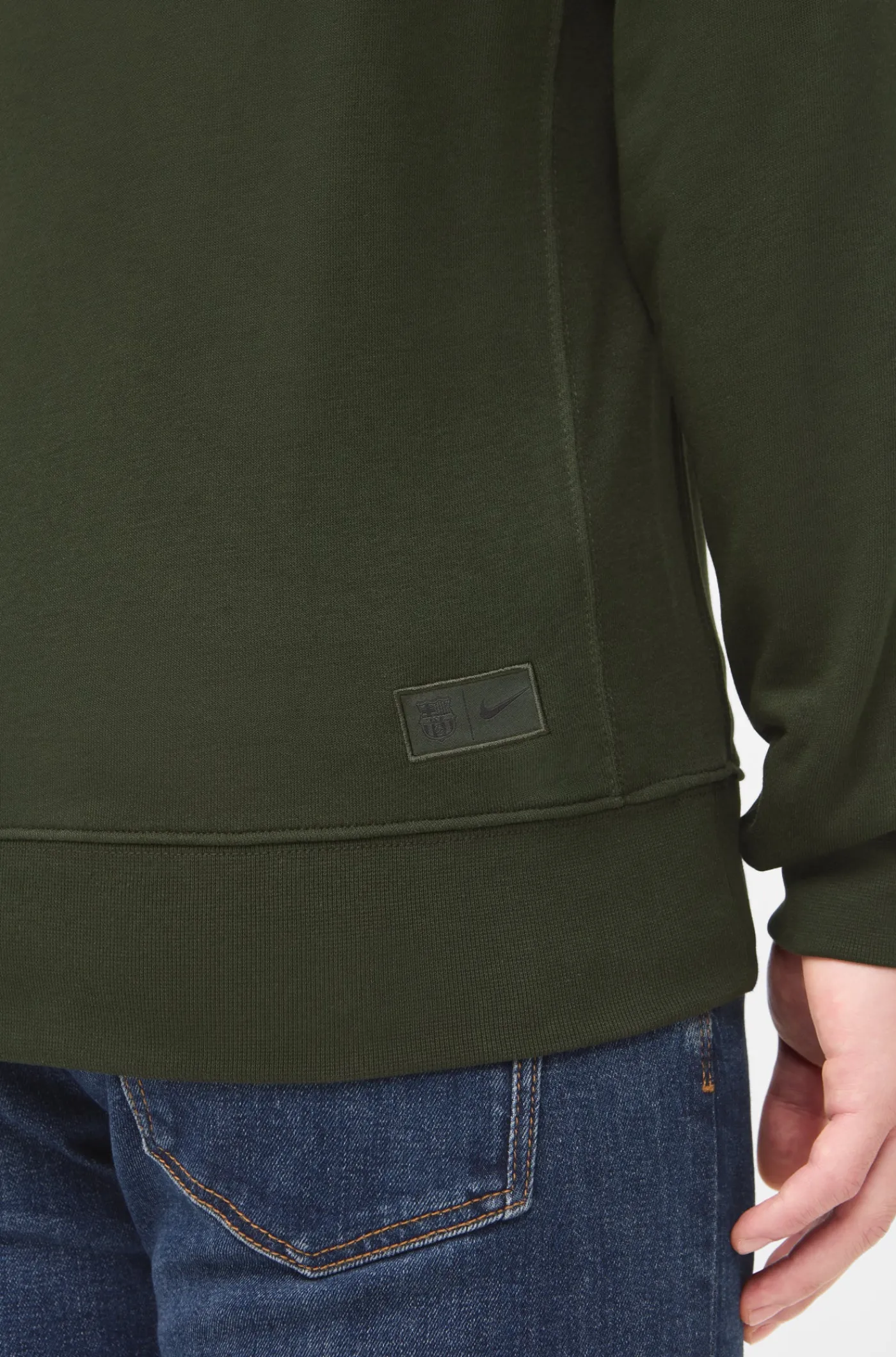 Clearance Sudadera verde Barça Nike Hombre Sudaderas